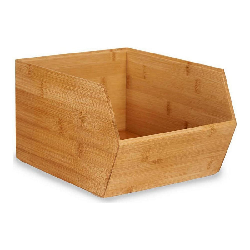 Caja Marrón claro Apilable Bambú (20 x 15 x 25 cm)