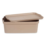 Caja de Almacenaje con Tapa Beige Plástico (29,5 x 14,5 x 45 cm)