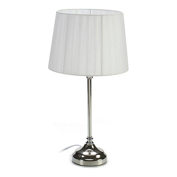 Lampada da tavolo Argentato Bianco Acciaio (24 x 45 x 24 cm) - zannishop