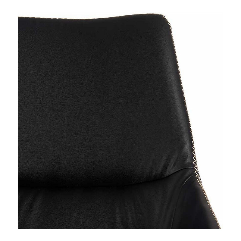 Black Classic Grassy Steel Eco -Leather (50 x 87 x 61 cm)