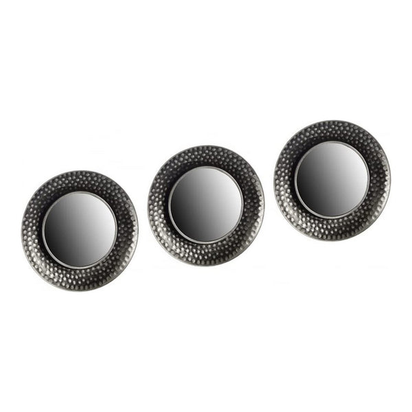 Set di Specchi Nero Argentato Plastica Specchio (3 Pezzi) (27 x 3 x 78 cm) - zannishop