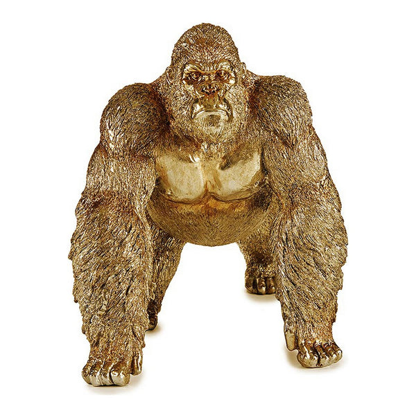 Statua Decorativa Gorilla Dorato Resina (20 x 27,5 x 34 cm) - zannishop