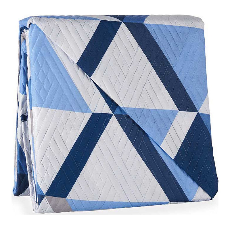 Piumino Reversibile Azzurro Triangolo Bianco (180 x 260 cm)