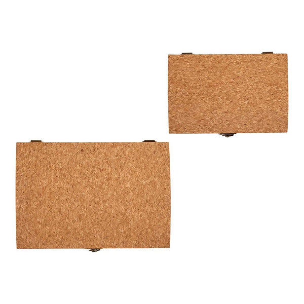 Juego de Baúles Marrón MDF Corcho (2 pcs)