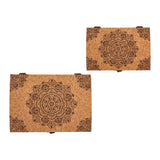 Juego de Baúles Mandala Marrón MDF Corcho (2 pcs)