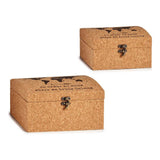 Juego de Baúles Mapamundi Marrón MDF Corcho (2 pcs)