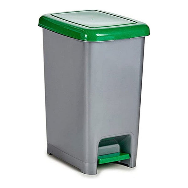 Secchio per Raccolta Differenziata Verde Grigio Plastica 25 L (26,5 x 47 x 36,5 cm)