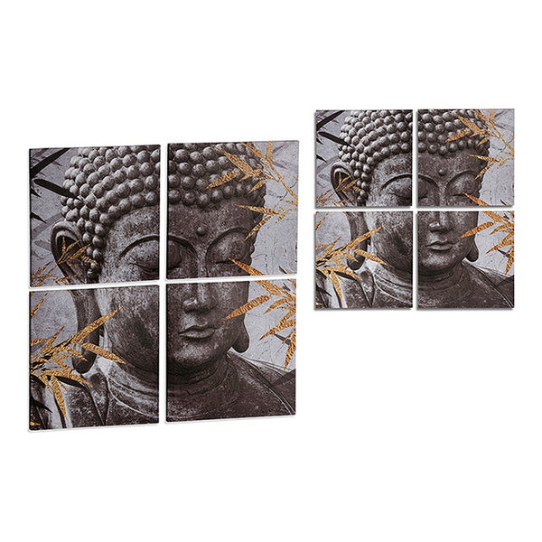 Panneau de toile Buda Grey (4 pièces)