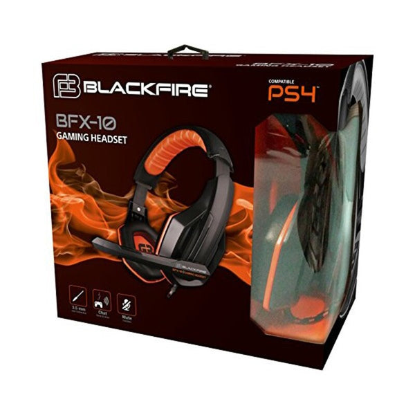 Auricular con micrófono de juego Tripton Blackfire BFX-10 PS4 Naranja/negro