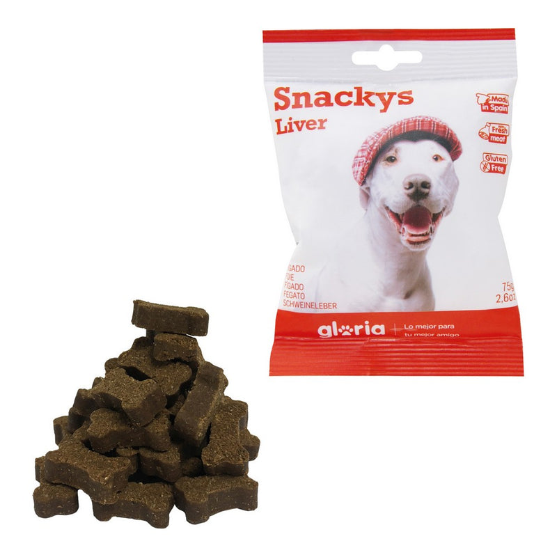 Snack per Cani Gloria Display Snackys Fegato (30 x 75 g)