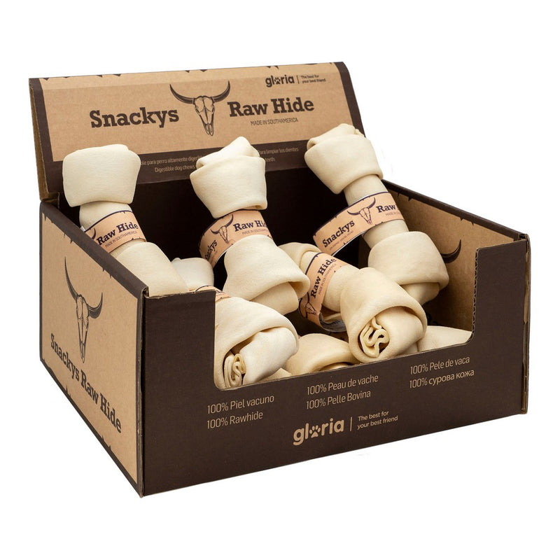 Snack per Cani Gloria Snackys Rawhide 15-17 cm Nodo 10 Unità