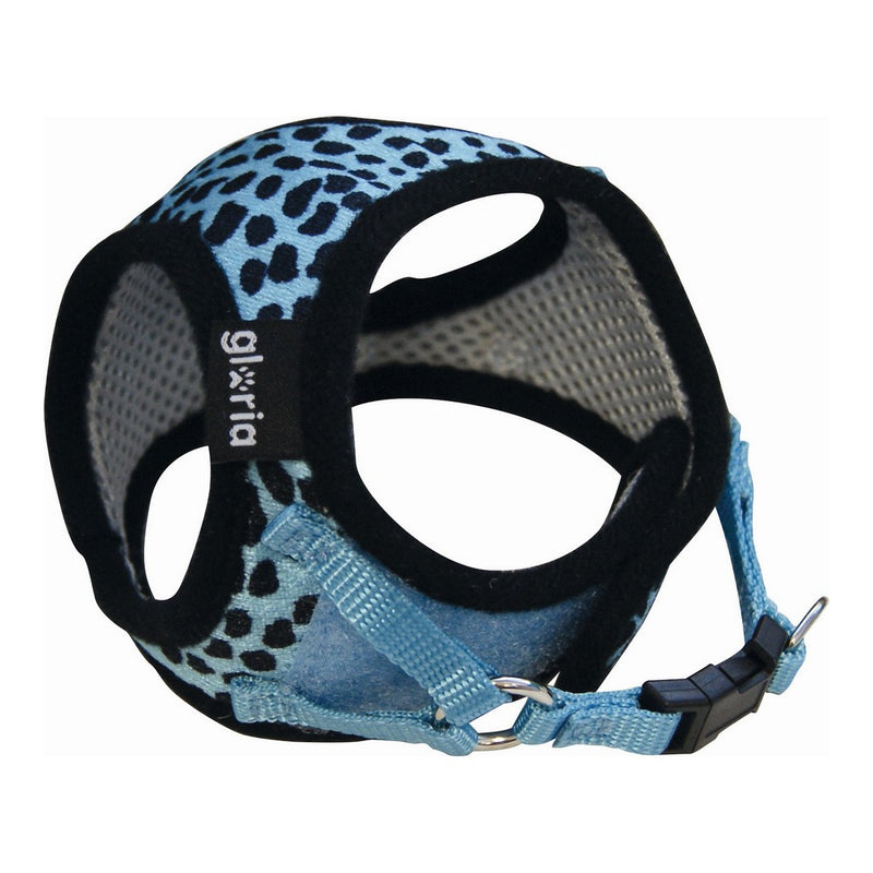 Imbracatura per Cani Gloria Leopardo 27-35 cm Azzurro Taglia M