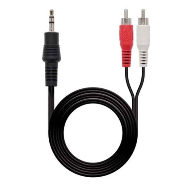 Cable de audio de Jack (3.5 mm) con 2 RCA Nanocable 10.24.0301 (0.5m)