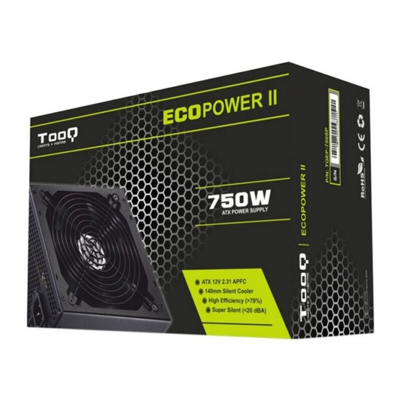 Fonte di Alimentazione TooQ TQEP-750SP 750W Nero