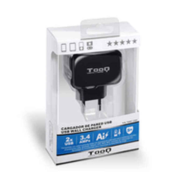 Chargeur mural Tooq TQWC-1S02 USB 17W noir