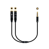 Jack Audio Cable (3.5 mm) divisor nanocable 10.24.120 negro negro