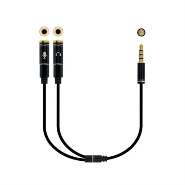 Jack Audio Cable (3.5 mm) divisor nanocable 10.24.120 negro negro