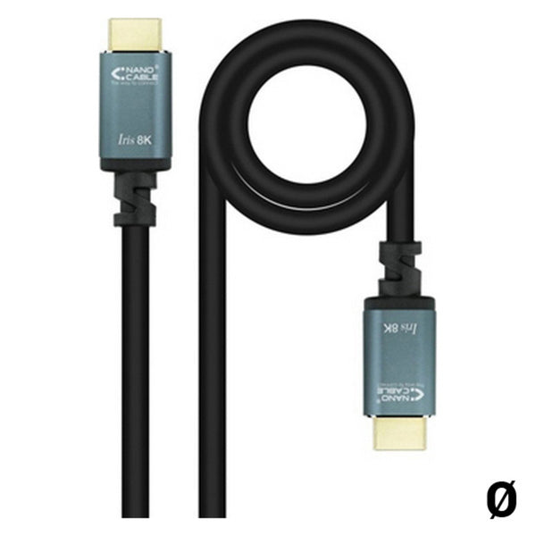 HDMI Nanocable Cable negro de 8k Ultra HD