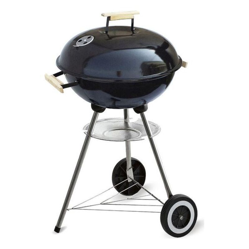 Barbecue a Carbone con Coperchio e Ruote Algon Nero (Ø 45 cm) Acciaio Smaltato (Ricondizionati C) - zannishop