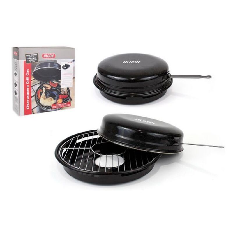 Grill Tragbarer Algon Schwarz (Ø 30 cm)