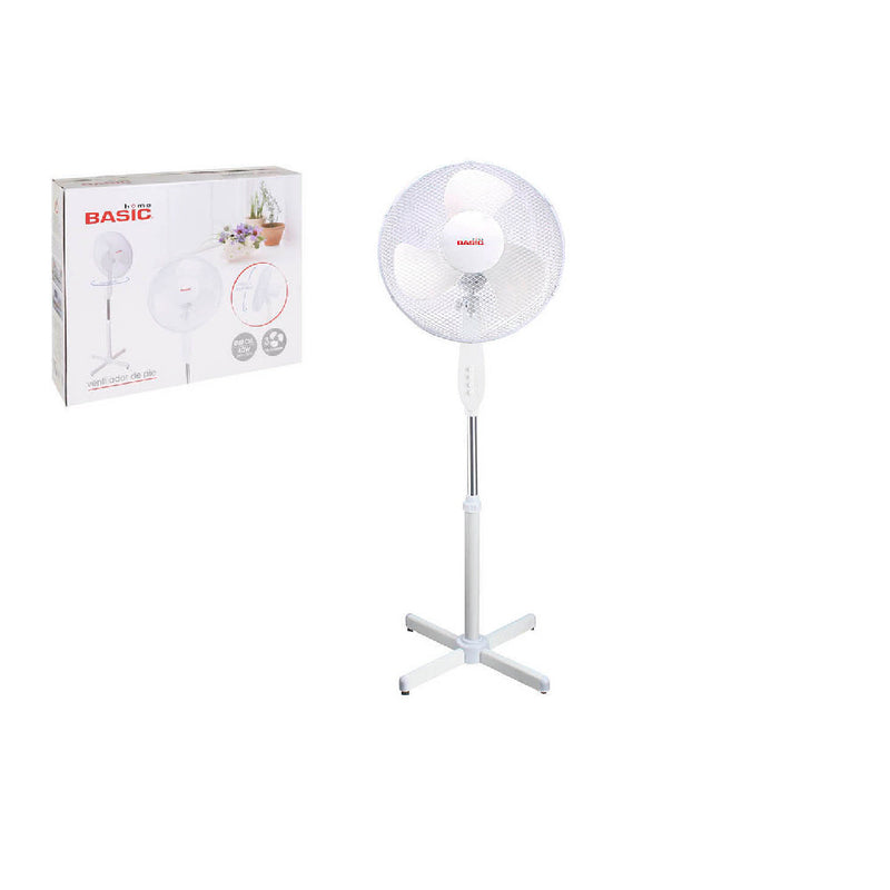 Ventilatore a Piantana Basic Home Bianco 40W