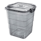 Scatola portaoggetti Confortime Tetris Grigio Plastica (35 L)