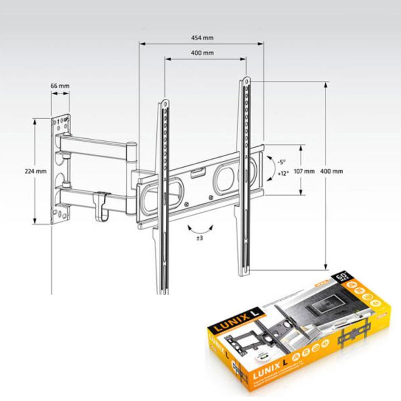 TV-Unterstützung Achsel 0592e 26 "-60" 30 kg schwarz