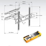 TV-Unterstützung mit Achselarm 0593e 26 "-65" 30 kg schwarz