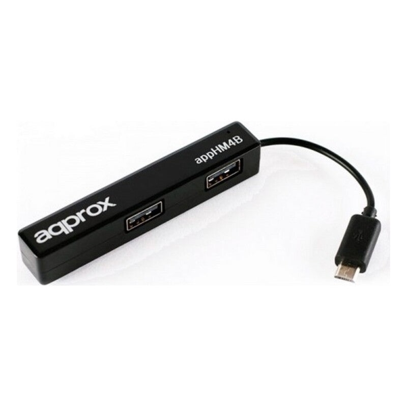 Hub USB 4 Porte approx! APPHM4B USB 2.0 480 Mbps Nero