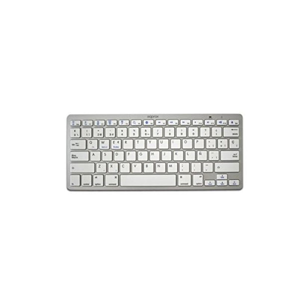 Teclado Bluetooth approx! APPKBBT02S 3.0 Universal Blanco