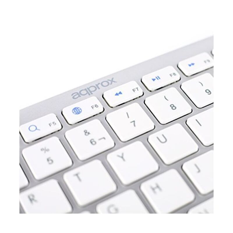 Clavier Bluetooth Envient! Appkbbt02s 3.0 blanc universel