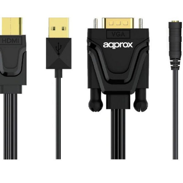 Adaptateur HDMI avec VGA Abropex! Appc22 3,5 mm USB 60 Hz