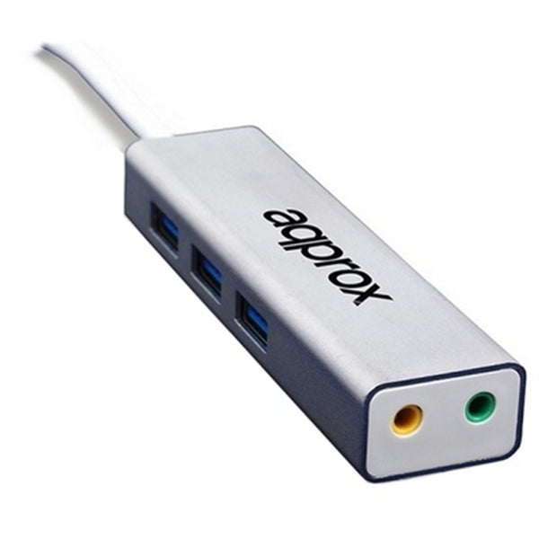 Carte audio externe Env! Appusb51hub USB 3,0 3,5 mm gris