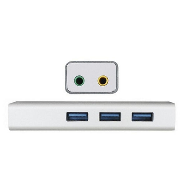 Carte audio externe Env! Appusb51hub USB 3,0 3,5 mm gris