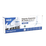 Supporto da Soffitto Inclinabile e Girevole per Proiettore iggual STP01-S IGG314692 -22,5 - 22,5° -15 - 15° Ferro Bianco