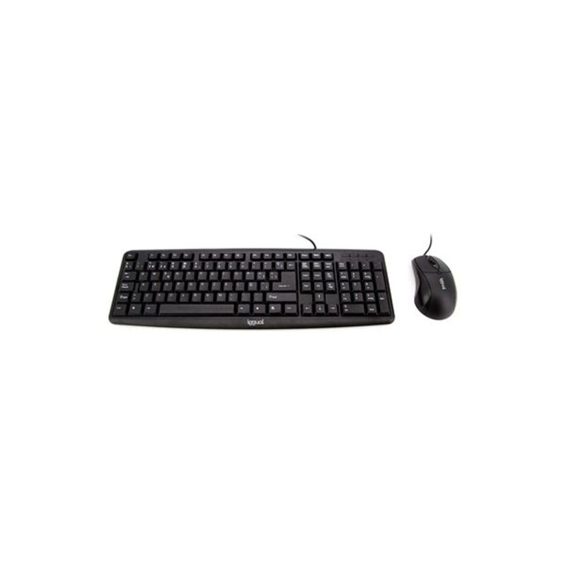 Clavier et souris iggual com-tck-basic Qwertty Black USB