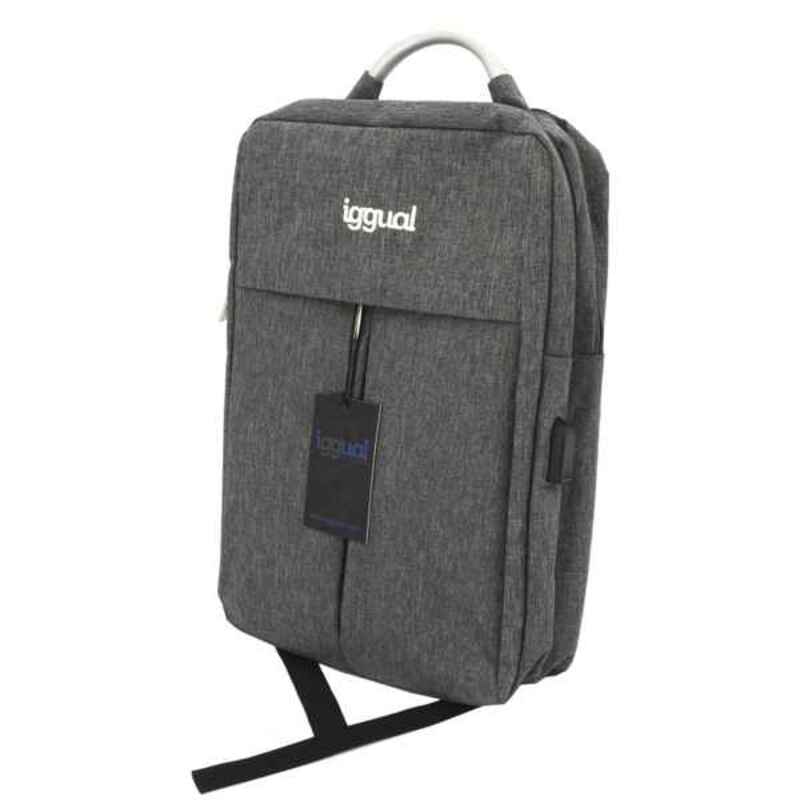 Sac à dos ordinateur portable iggual toute technologie dans 15,6 "Gray imperméable