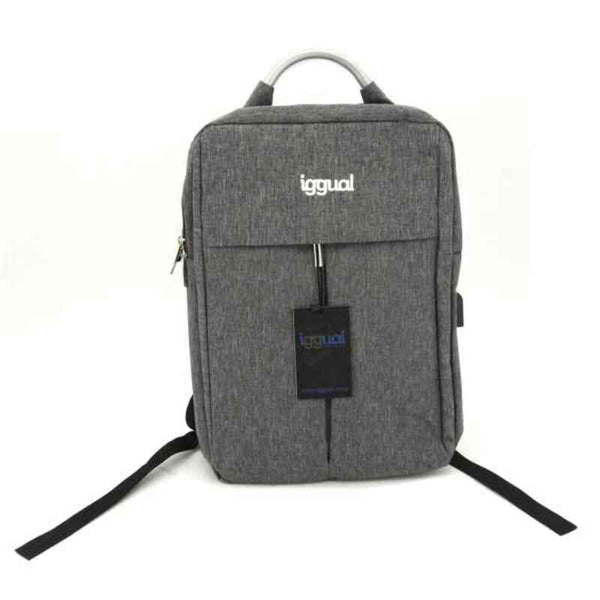 Sac à dos ordinateur portable iggual toute technologie dans 15,6 "Gray imperméable