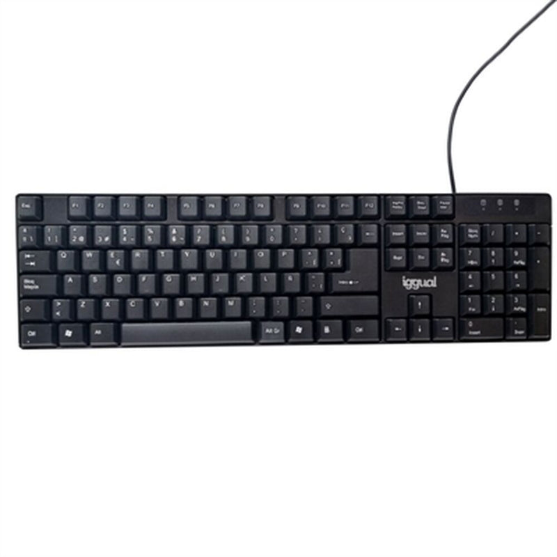 Tastatur iggual CK-FRAMELESS-105T Schwarz