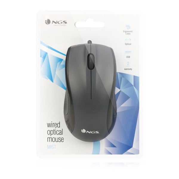 Mouse Ottico Mouse Ottico NGS Black Mist 800 dpi Nero