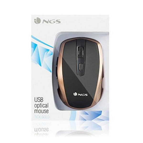 Mouse Ottico Mouse Ottico NGS Tick Gold TICKGOLD USB Dorato 1600 dpi