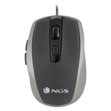 Ratón Óptico NGS Wired Mouse 1600 dpi USB Gris