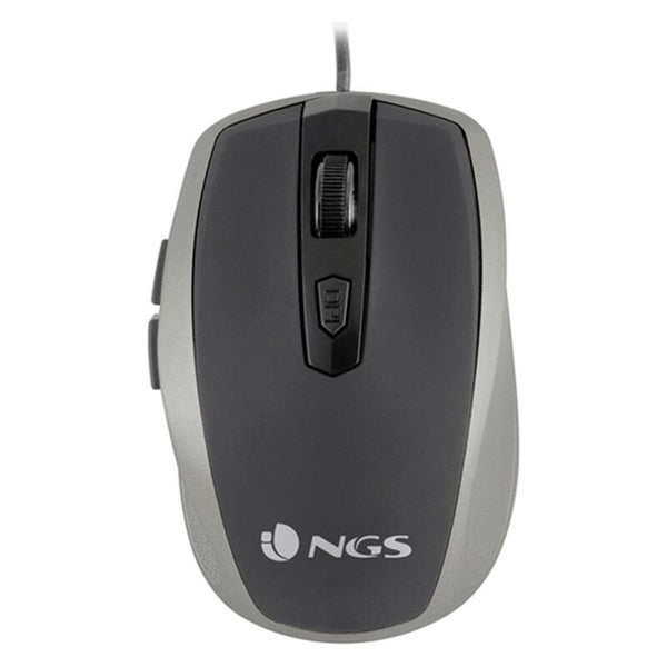 Ratón Óptico NGS Wired Mouse 1600 dpi USB Gris