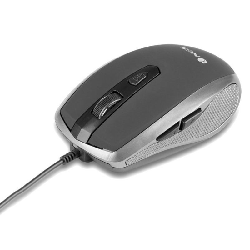 Ratón Óptico NGS Wired Mouse 1600 dpi USB Gris