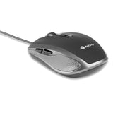 Ratón Óptico NGS Wired Mouse 1600 dpi USB Gris