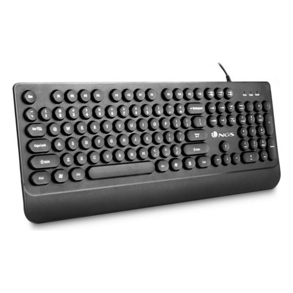 Tastiera 104 Tasti NGS Dot USB Nero