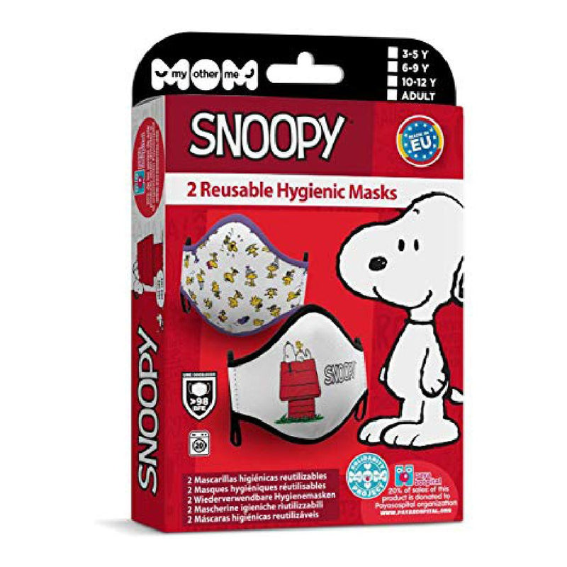 Masque en tissu réutilisable hygiénique Snoopy Adult (2 UDS)