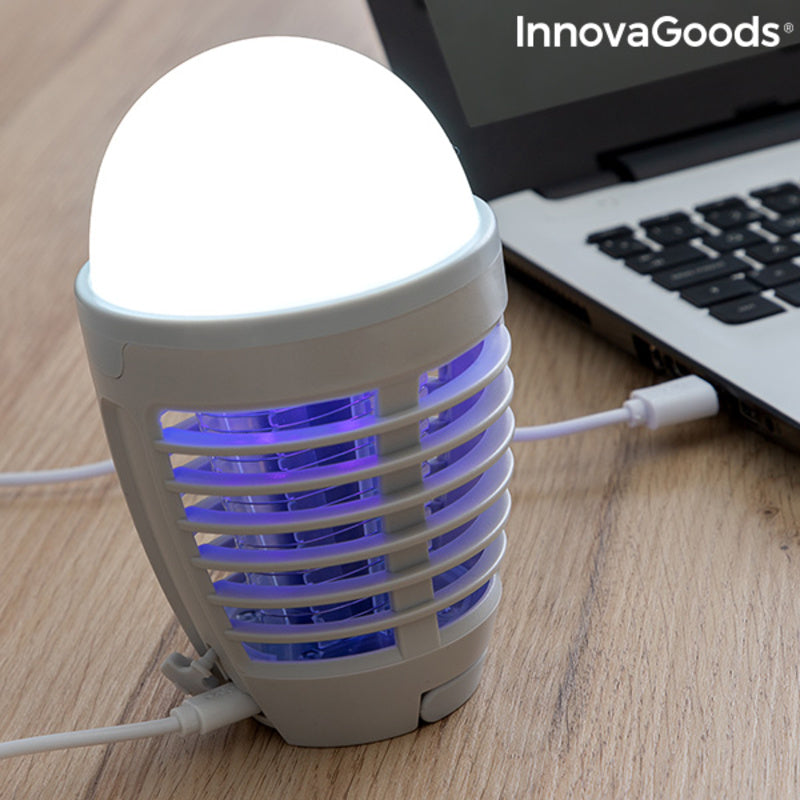 Lámpara Antimosquitos Recargable con LED 2 en 1 KL Bulb InnovaGoods