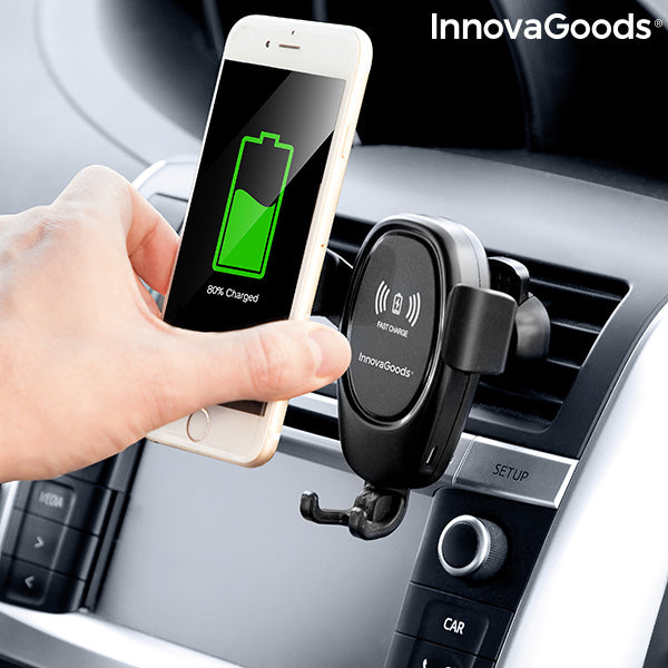 Supporto per Cellulare con Caricabatterie Senza Fili per Auto Wolder InnovaGoods