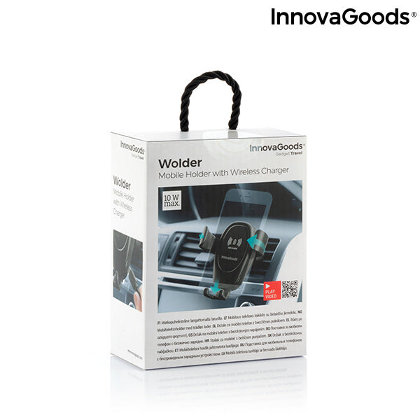 Supporto per Cellulare con Caricabatterie Senza Fili per Auto Wolder InnovaGoods